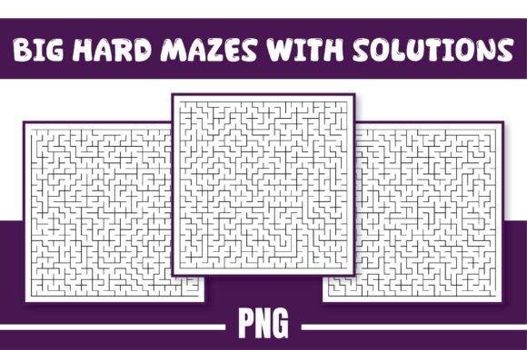 Big Hard Mazes with Solutions