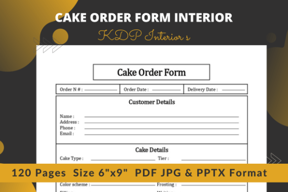 Cake Order Form Interior