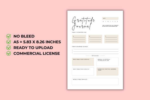 Self Improvement Gratitude KDP Journal: A Tool for Mindful Growth