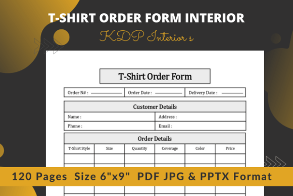 T-Shirt Order Form Interior